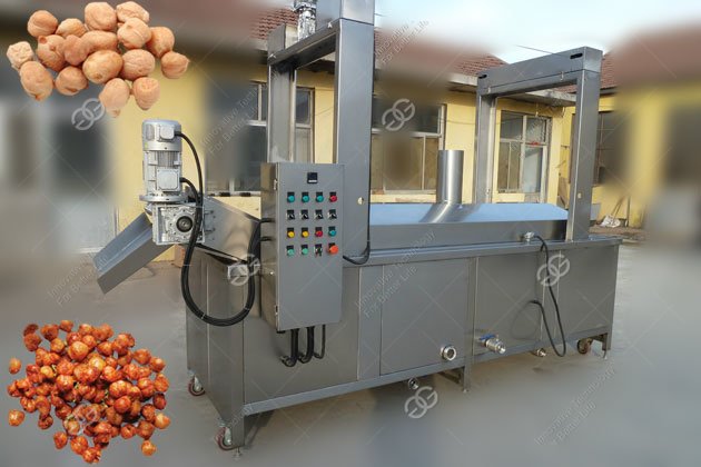 continuous chickpea deep frying machine
